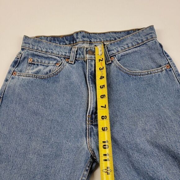 Vintage 90s Levis 505 Jeans Men 31x32 Blue Straight Leg Distressed Grunge - Picture 10 of 15